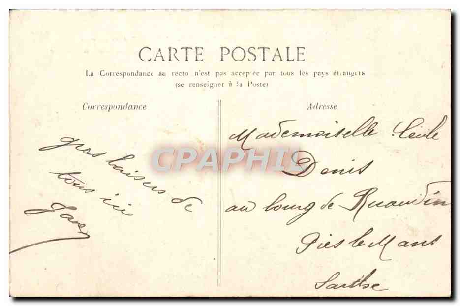 Schloss Cause-de-Clérans — Dordogne — von Turenne bombardiert — Verlag A. Asliu, Berges — Rückseite