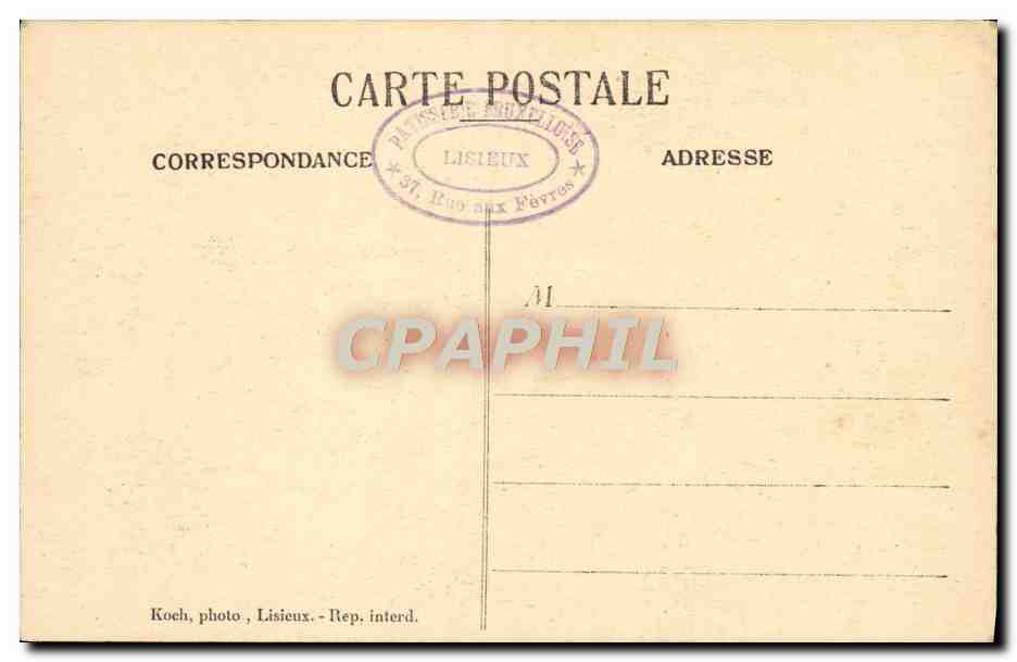 CPA Lisieux Manoir de la Salamandre  — Verso
