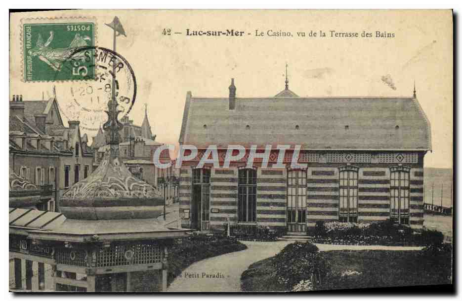 CPA Luc Sur Mer Le Casino vu de la Terrasse des Bains