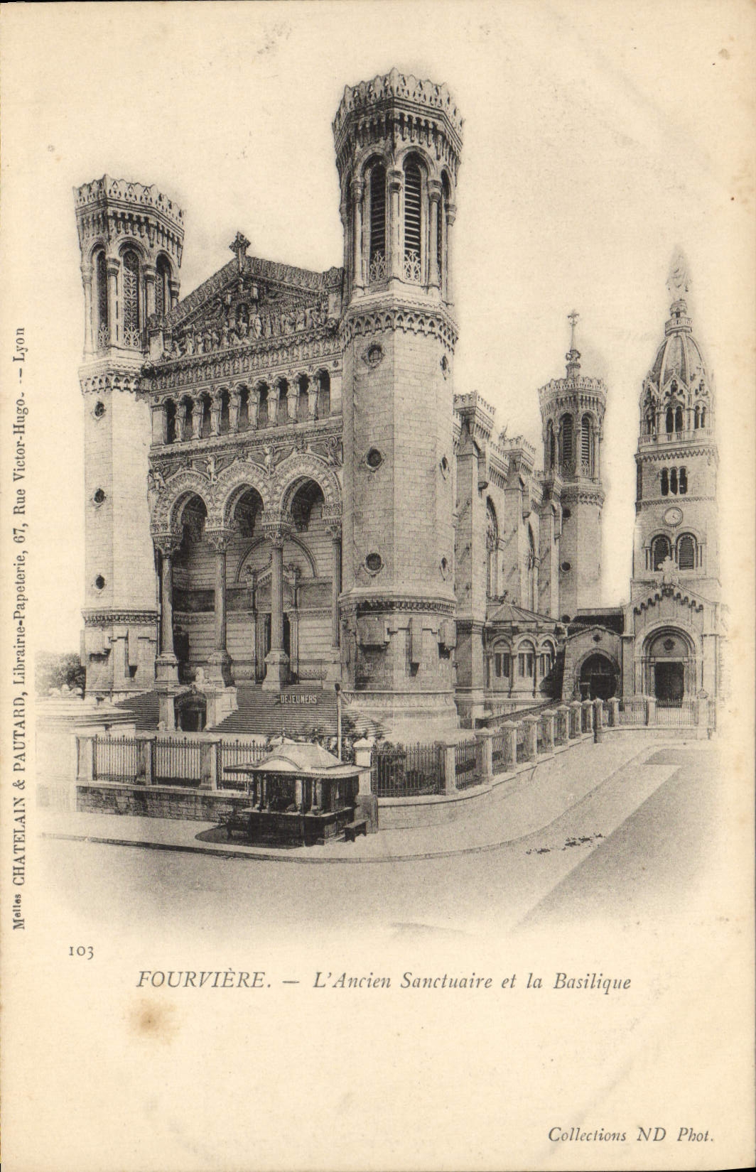 Fourvière — L'Ancien Sanctuaire et la Basilique — M. CHATELAIN & PAUTARD, Lyon