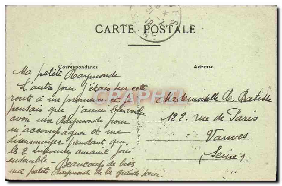 CPA Pornic Promenade allant de l'allee des soupirs a la Noveillard  — Rückseite