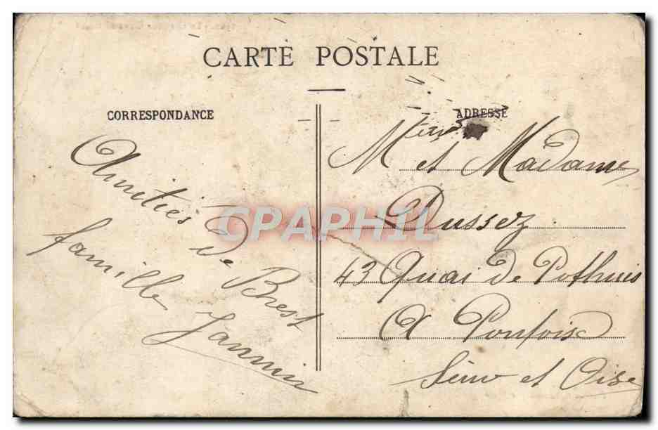 CPA Le croiseur Cuirasse Conde Bateau de guerre — Verso