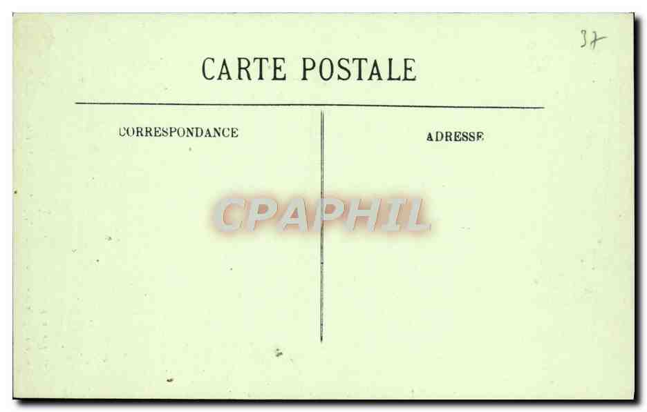 CPA L'Ile Bouchard Portail de l'eglise St Maurice — Rückseite