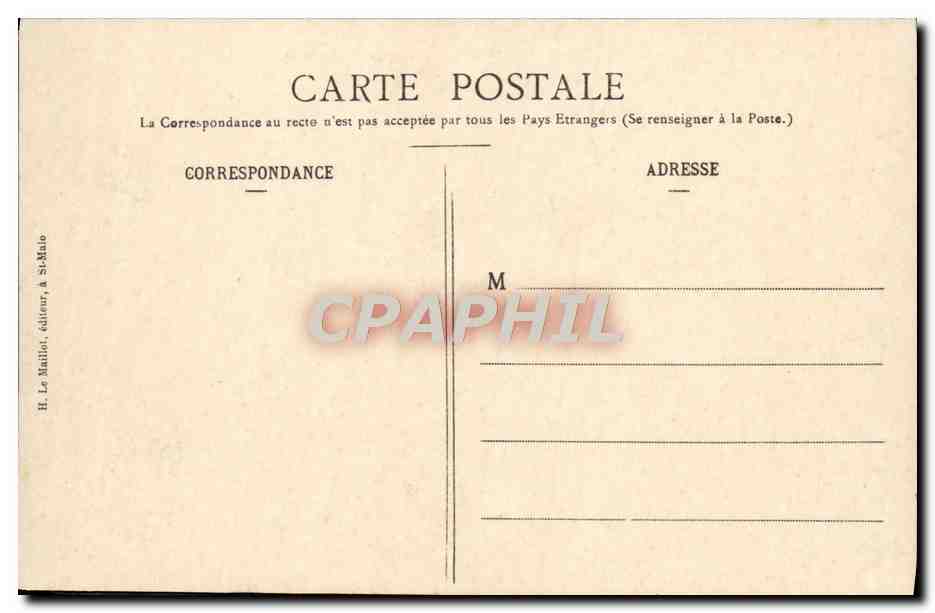 CPA Dinard La Malouine et la Plage a Maree Haute — Rückseite