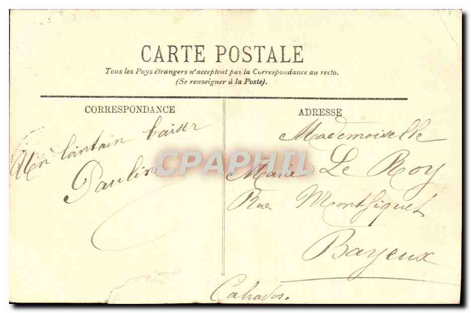 CPA Paris Le Bois de Boulogne Les acacias — Verso
