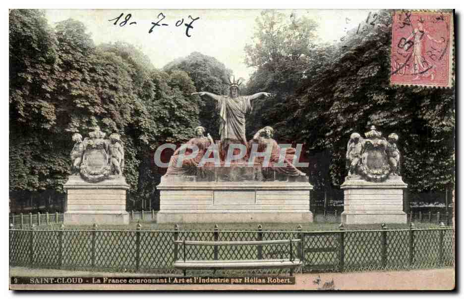 CPA Saint Cloud La France Couronnant l'Art et l'industrie par Helias Robert