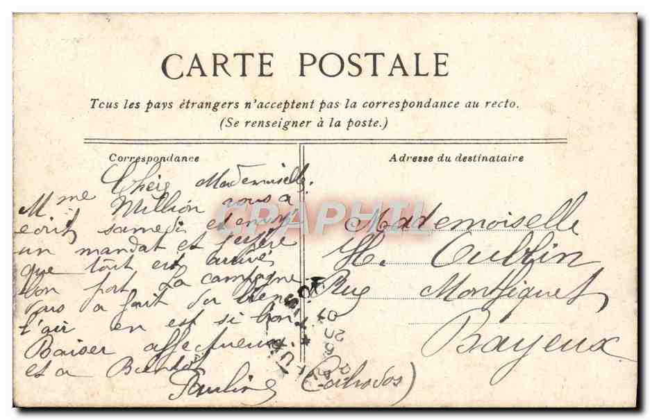 CPA Saint Cloud La France Couronnant l'Art et l'industrie par Helias Robert — Rückseite