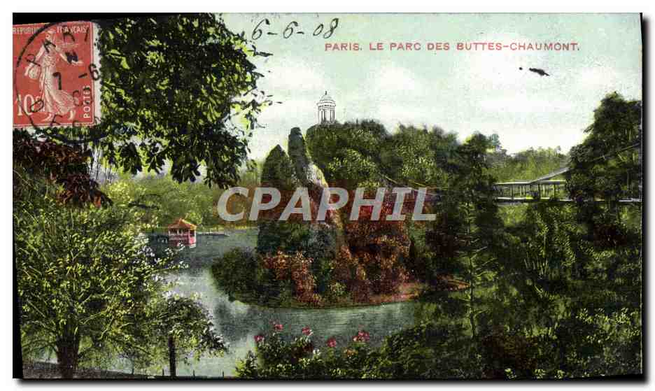 CPA Paris Le parc des Buttes Chaumont