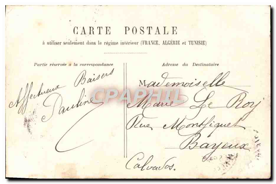 CPA Paris Le Lion de Beifort — Rückseite