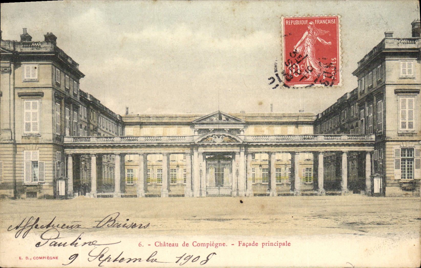 Château de Compiègne — Façade principale — E. D., COMPIÈGNE, n°6