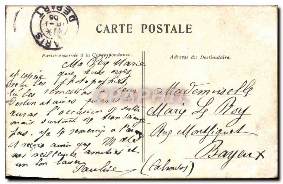 CPA Paris La Bastille Colonne de Juillet  — Verso