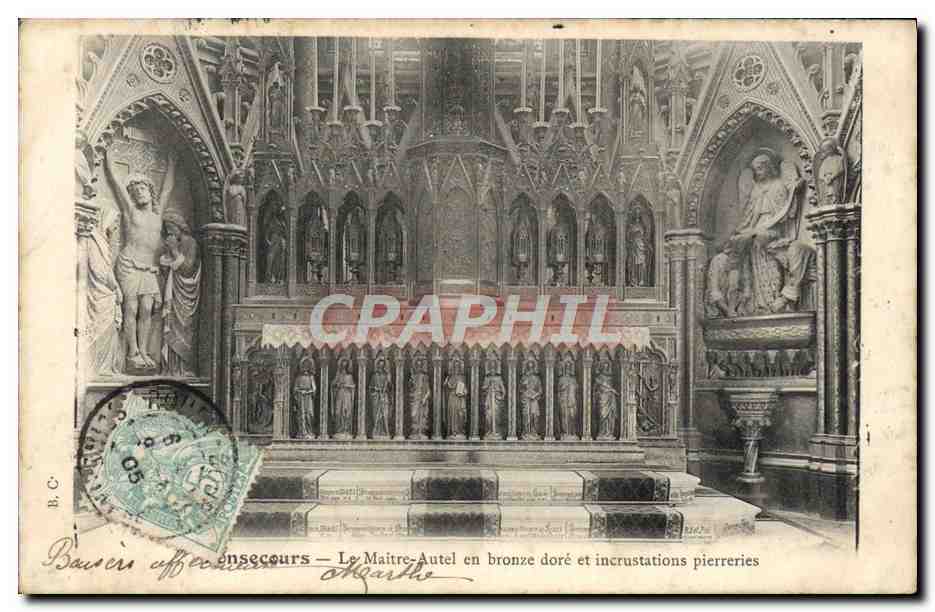 CPA Bonsecours Le maitre autel en bronze dore et incrustations pierreries