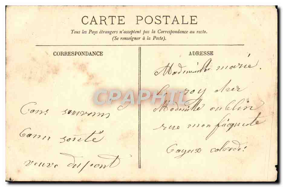 CPA Cherbourg La Deutschland en rade Bateau — Rückseite