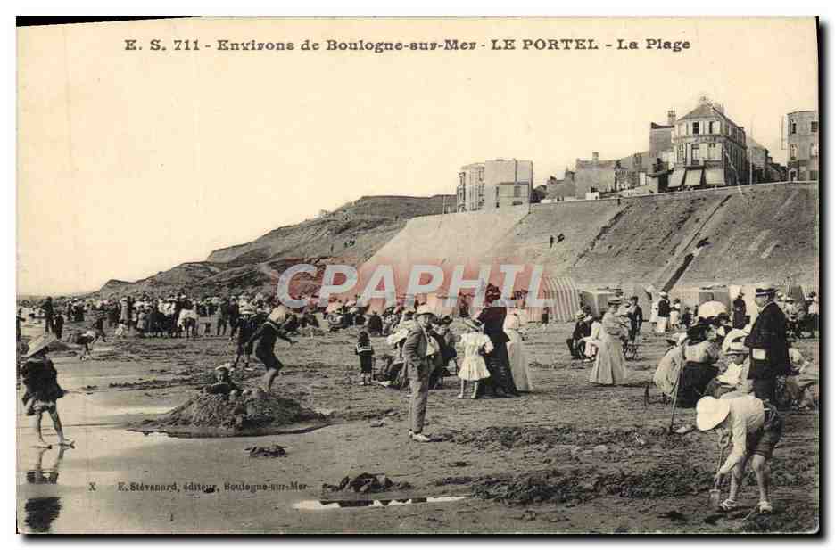 CPA Le Portel La Plage Environs de Boulogne Sur Mer la plage 