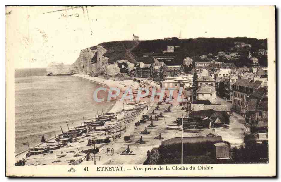CPA Etretat Vue Prise de la Cloche du Diable
