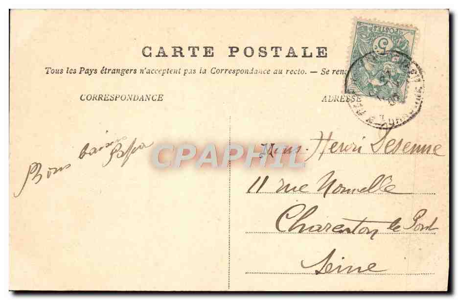 CPA Les Pyrenees Paysannes allant au Marche Ane Mule Folklore  — Rückseite