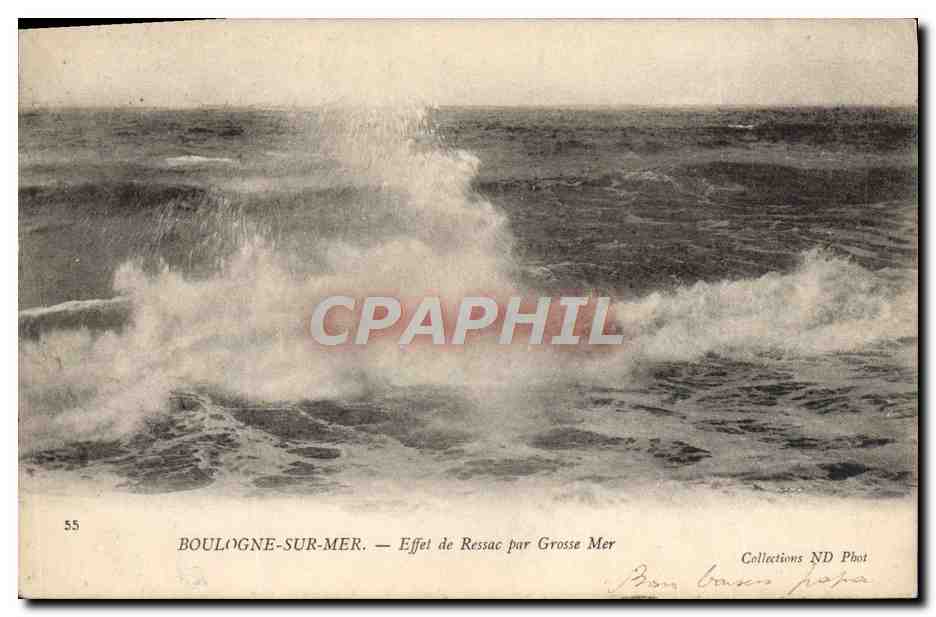 Boulogne-sur-Mer — Effet de Ressac par Grosse Mer — Collections ND Phot, n°55