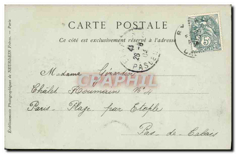 CPA Arromanches les Bains La Grande Cale un jour de Tempete — Rückseite