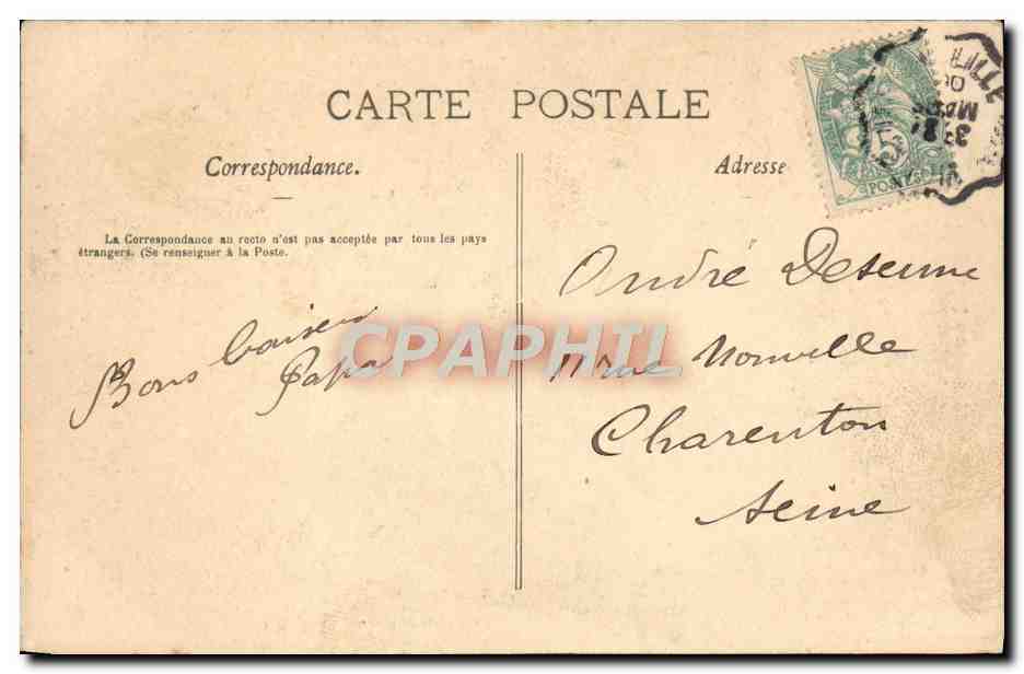 CPA La vie du mineur Mineur placant un bois de soutenement  — Rückseite