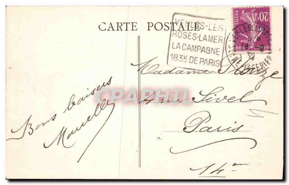 CPA Veules les Roses Quartier du Casino — Rückseite