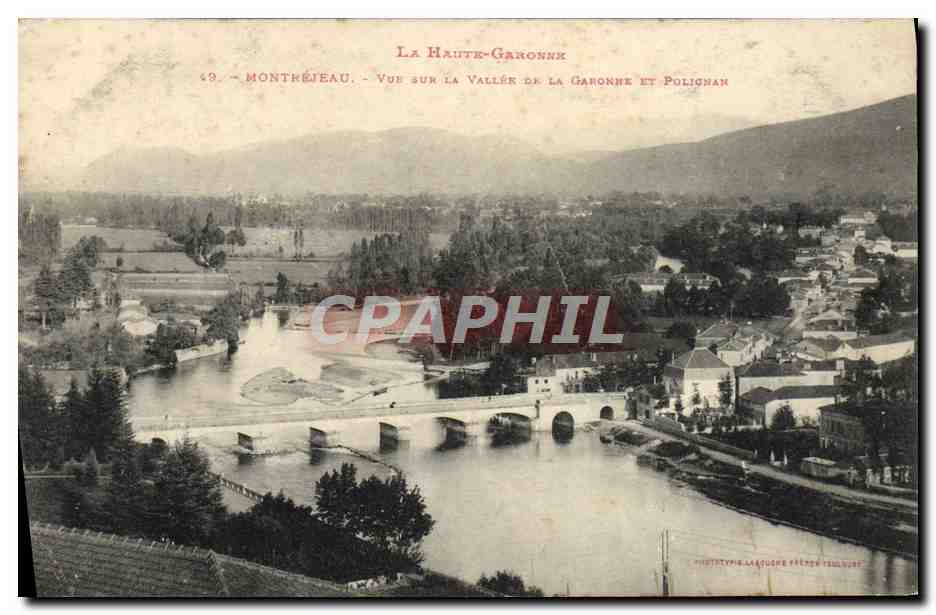 Montrésieux - Vue sur la vallée de la Garonne et Polignan — La Haute-Garonne, éditeur LAGUENNE FRÈRES Toulouse