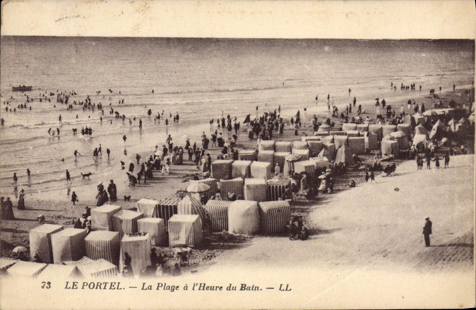 Le Portel — La Plage à l'Heure du Bain — LL