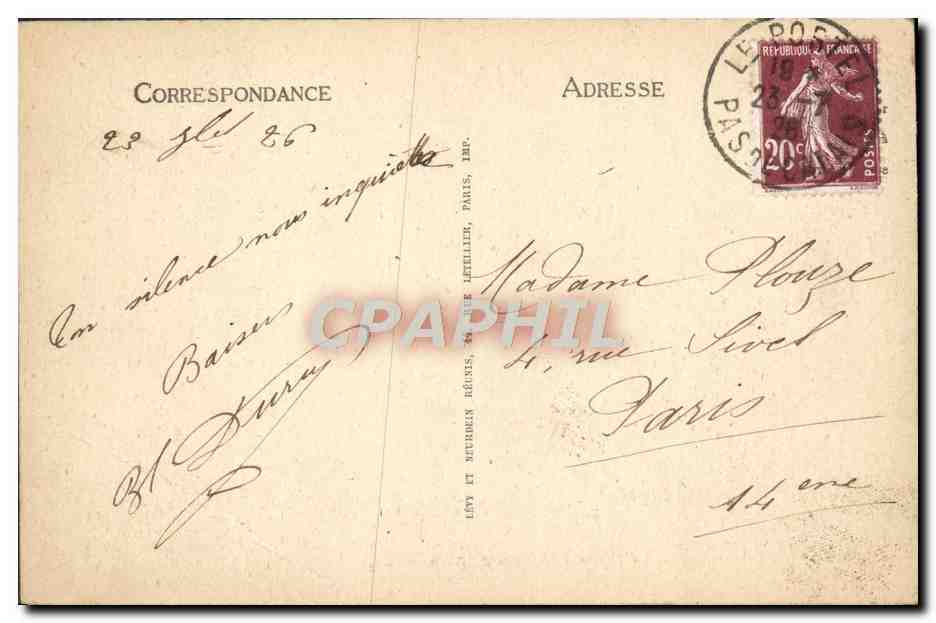 Le Portel — La Plage à l'Heure du Bain — LL — Verso