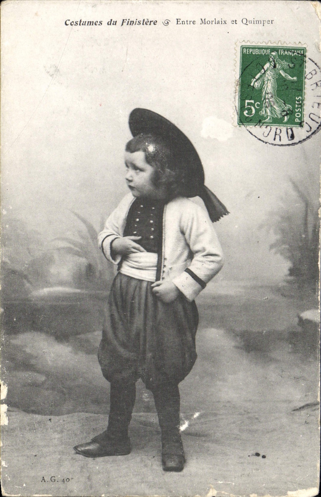 CPA Costumes du Finistere Entre Morlaix et Quimper Folklore