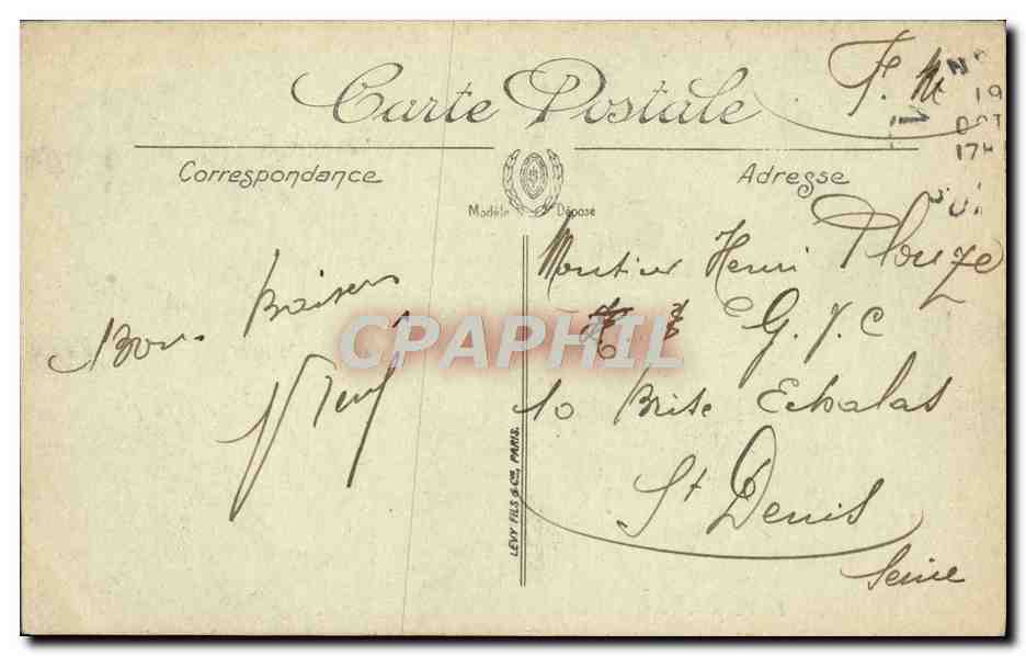 CPA Amiens Le Palais de Justice — Verso