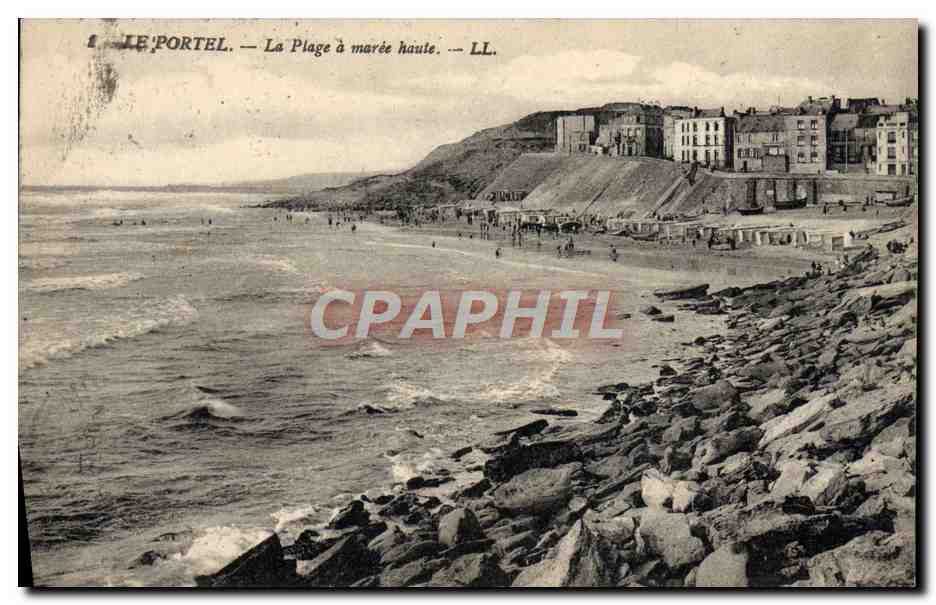 CPA Le Portel La Plage a Maree Haute