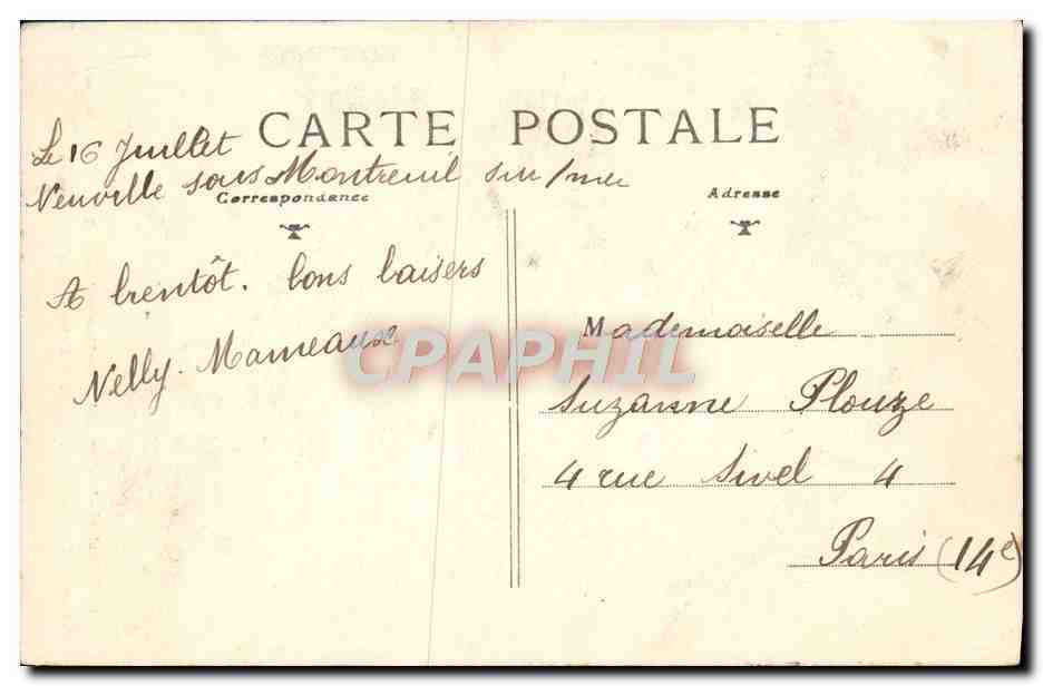 CPA Neuville Sous Montreuil Entree de la Chartreuse — Rückseite