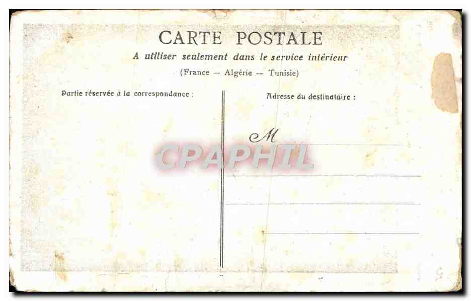 Tarjeta postal antigua Día Feliz Mujer — Reverso