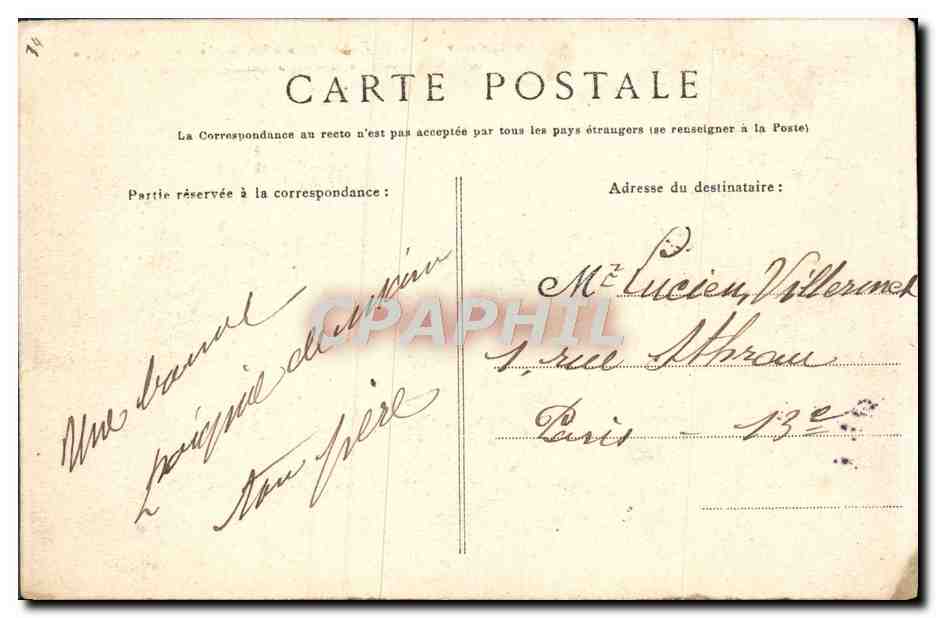 CPA St Nazaire Le Paquebot Transatlantique La Champagne et le remorqueur Athlete rentrant au port Bateau — Rückseite