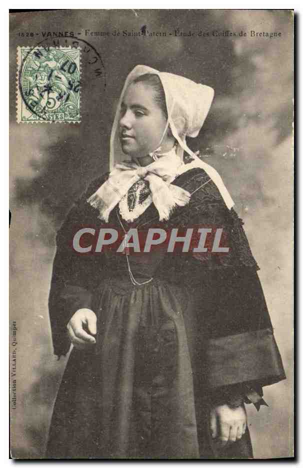 Femme de Saint-Patern - Vendeuse de Coiffes de Bretagne — Collection Villard, Quimper