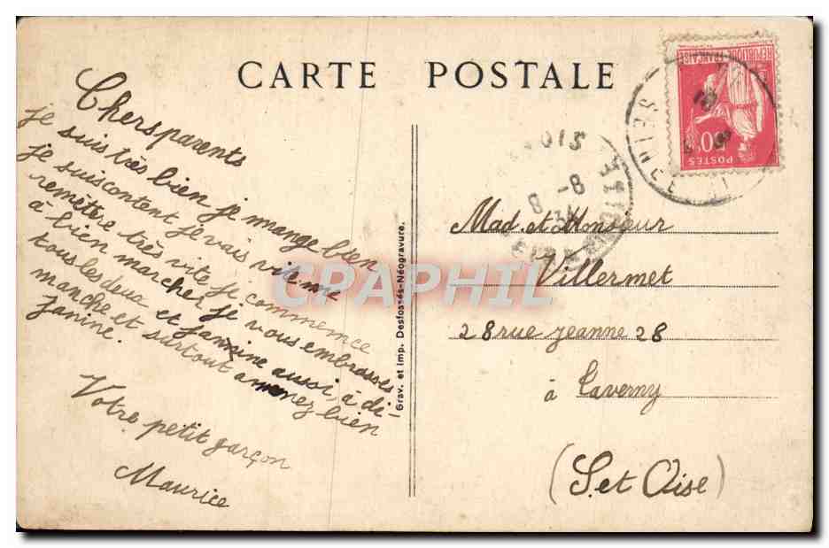 Maison de Repos du Jardin de la Paix — Un coin du Parc. — Rückseite