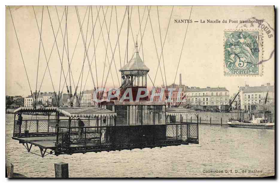 CPA Nantes La Nacelle du Pont transbordeur 