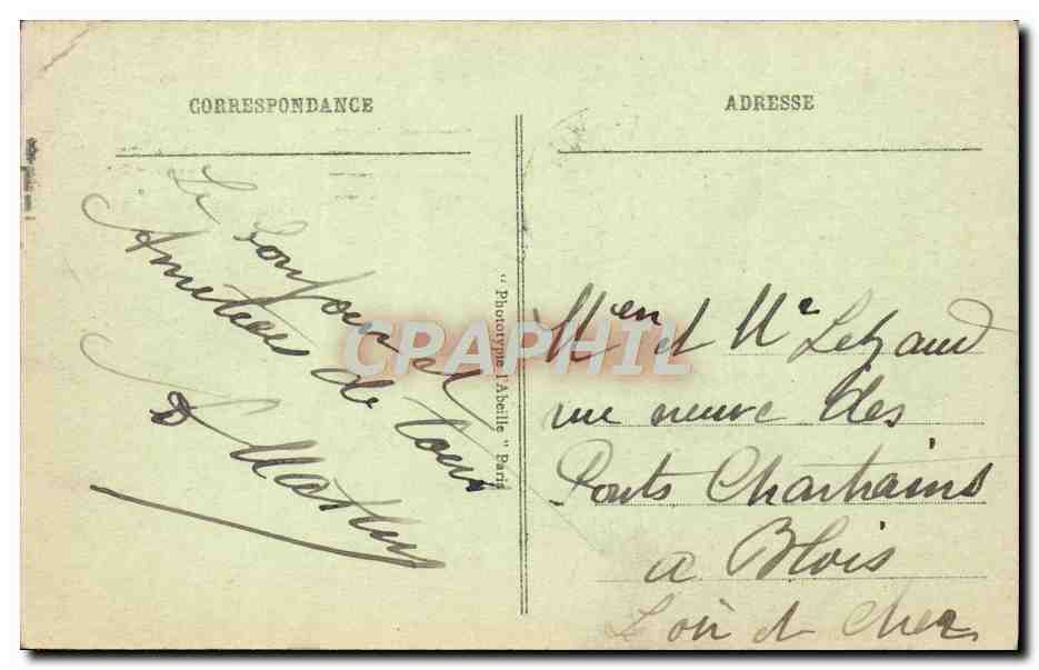CPA Paris L'Hotel de Ville  — Verso