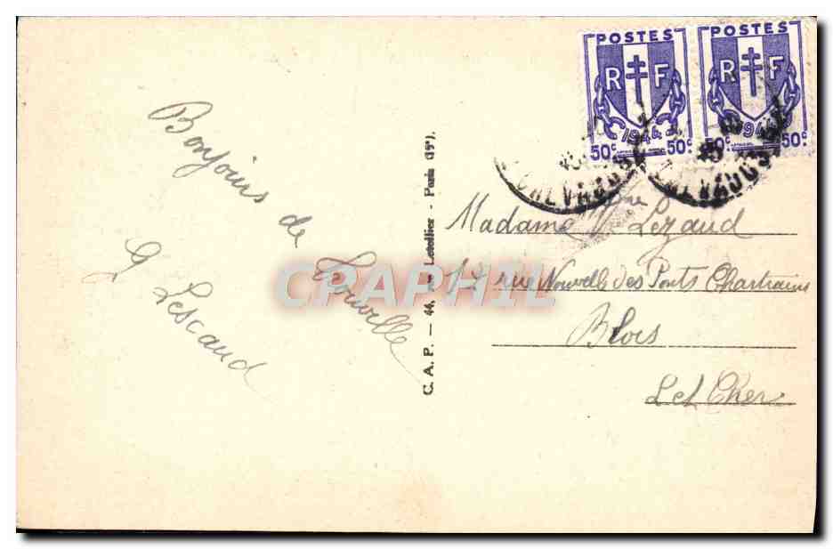 CPA Trouville Reine des Plages — Back