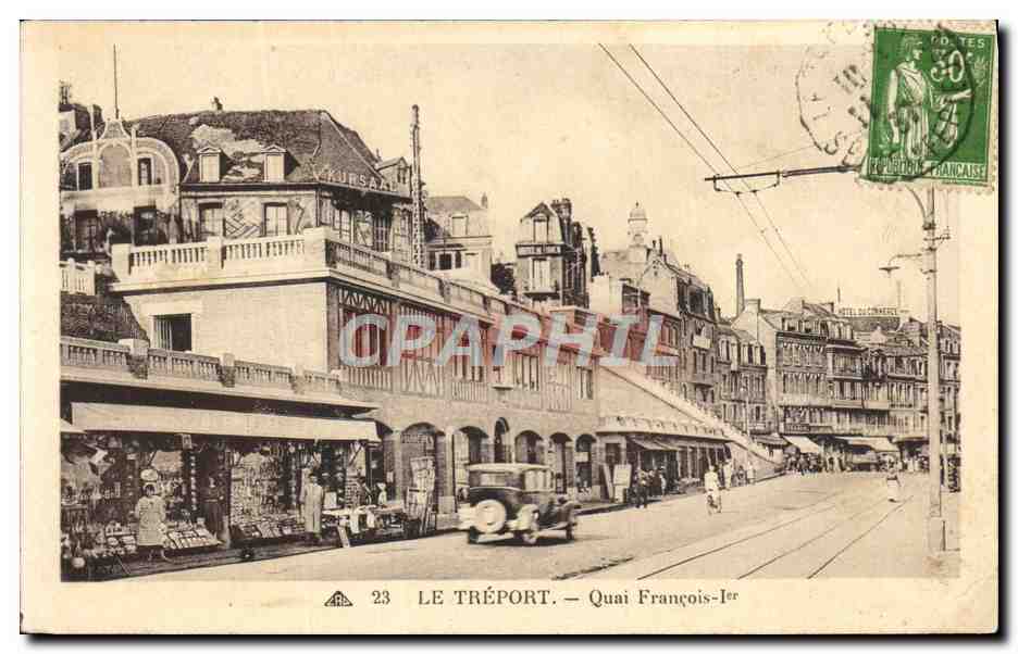 CPA Le Treport Quai Francois 1er Automobile 