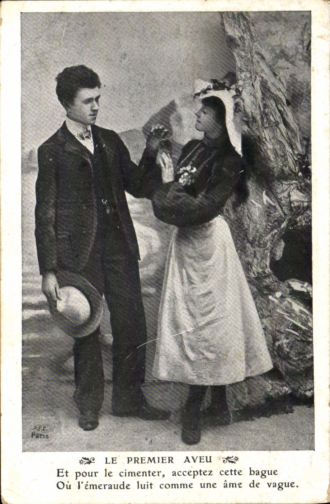 CPA Le Premier Aveu Femme