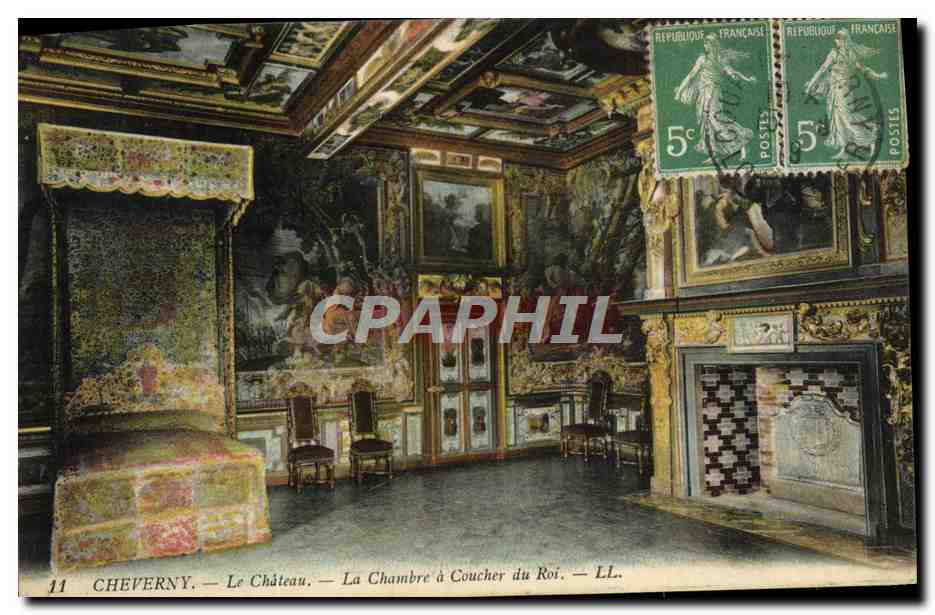 CPA Cheverny Le Chateau La Chambre a Coucher du Roi