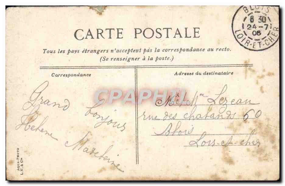 CPA Saint Germain en Laye La Cour du College — Verso