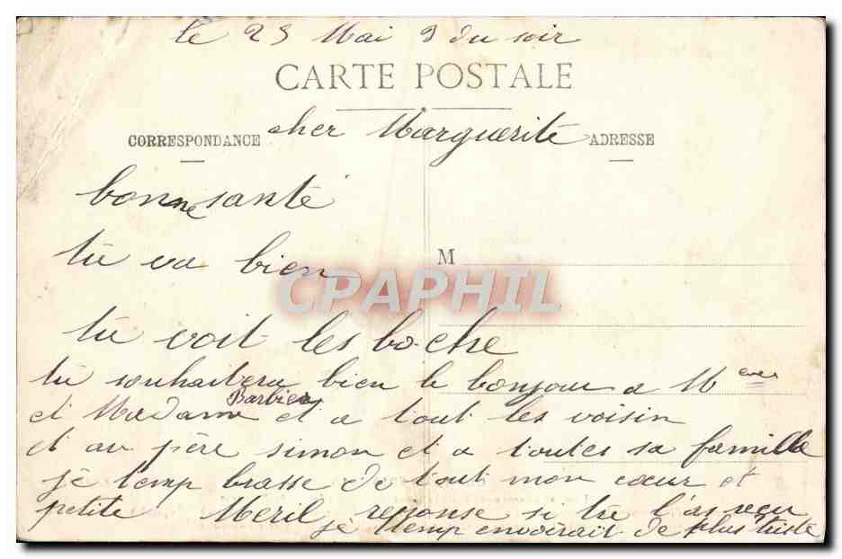 Tombes allemandes dans la Cour des Cristalleries de Baccarat — Guerre de 1914-1918 — Cliché Antoine — Rückseite