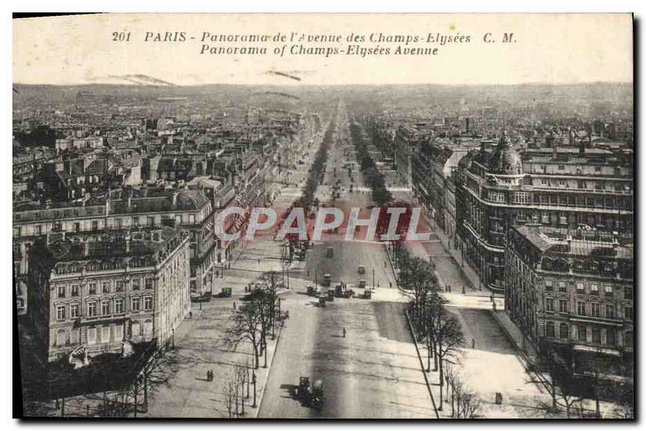 CPA Paris Panorama de L'Avenue des Champs Elysees