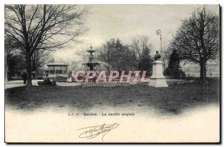 CPA Geneve Le jardin anglais 