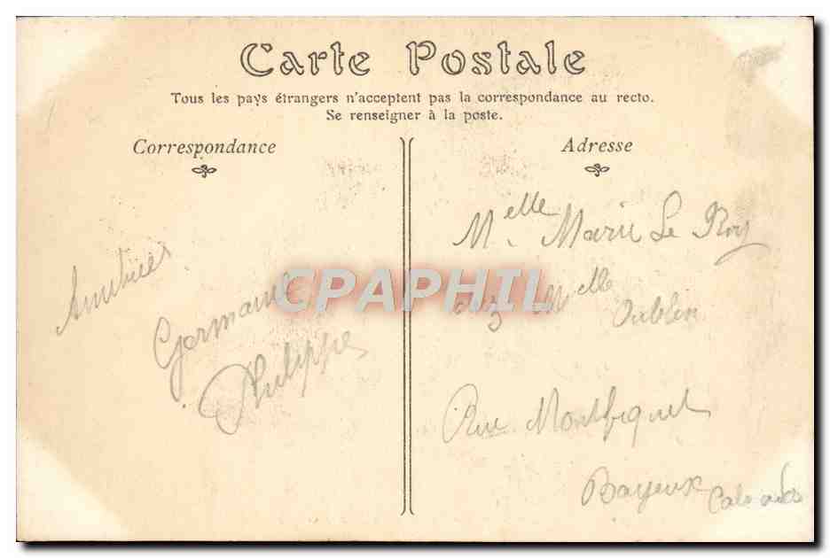 CPA La Delivrande La Vierge Fidele et la Basilique — Rückseite