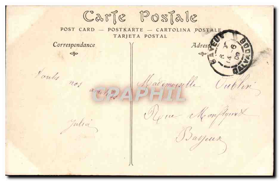 CPA La Delivrande Sainte Anne — Back