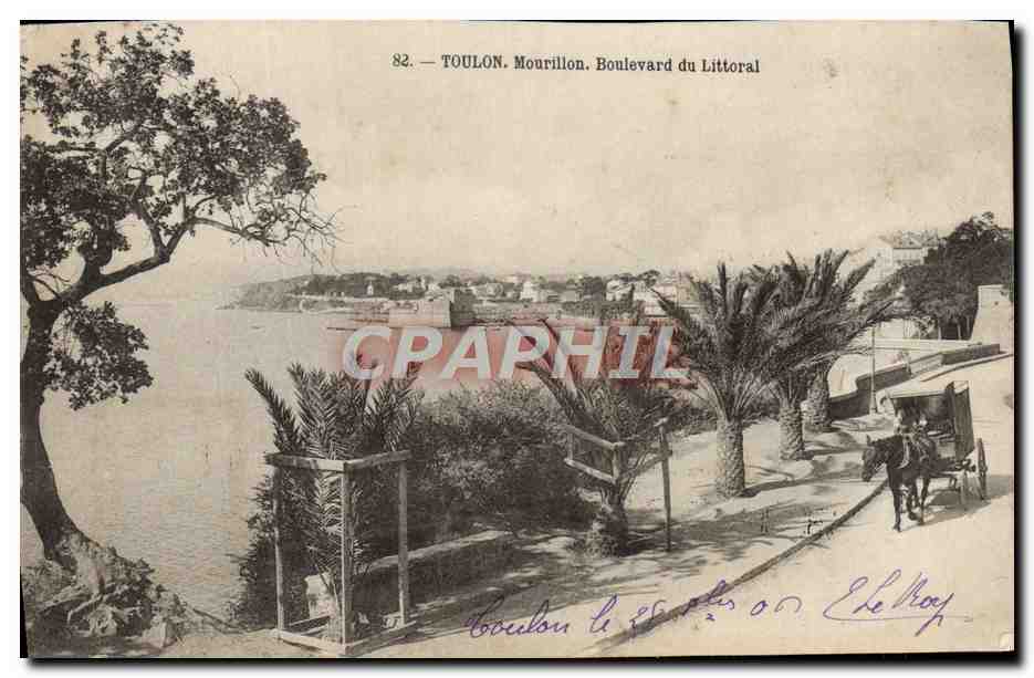 TOULON. Mourillon. Boulevard du Littoral — CPA n°82, éditeur Le May