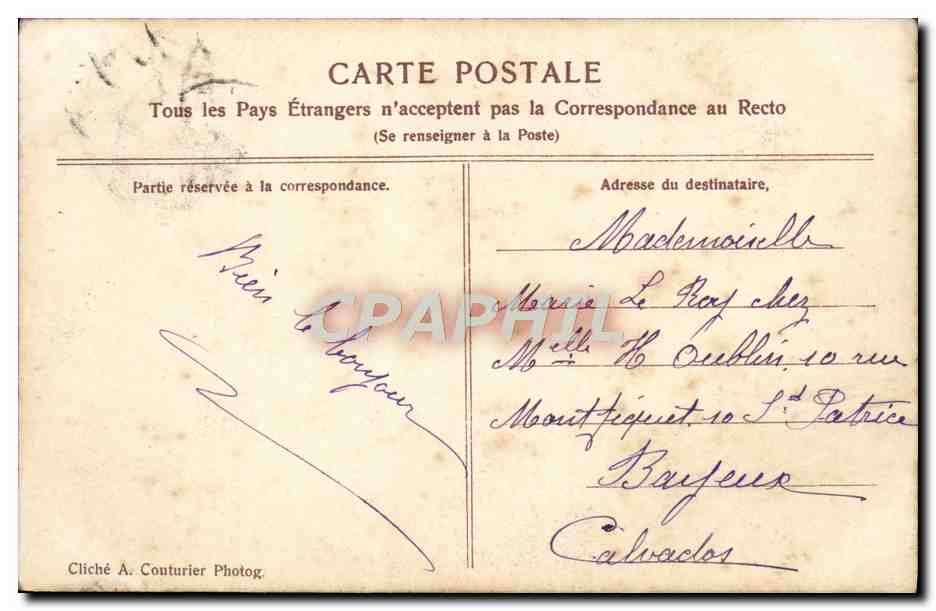 CPA Toulon Mourillon le Cap Brun et le Fort Vue Generale — Rückseite