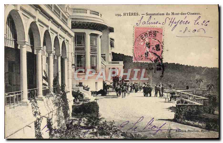 CPA Hyeres Sanatorium du Mont des Oiseaux Caleche Chevaux 